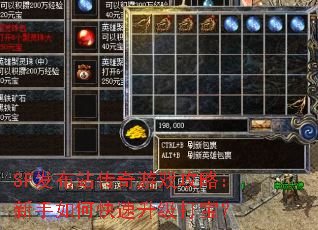 SF发布站传奇游戏攻略:新手如何快速升级打宝? SF发布站传奇游戏攻略:新手如何快速升级打宝?