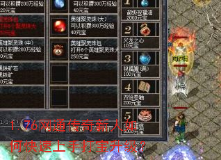 1.76网通传奇新人如何快速上手打宝升级? 1.76网通传奇新人如何快速上手打宝升级?