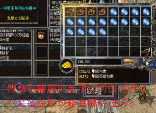 传奇私服霸业新手如何快速升级?装备获取攻略有哪些技巧? 传奇私服霸业新手如何快速升级?装备获取攻略有哪些技巧?