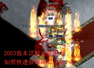 2003我本沉默发布网中如何快速获取稀有装备? 2003我本沉默发布网中如何快速获取稀有装备?