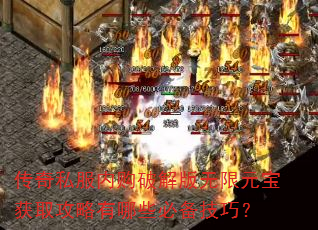 传奇私服内购破解版无限元宝获取攻略有哪些必备技巧? 传奇私服内购破解版无限元宝获取攻略有哪些必备技巧?