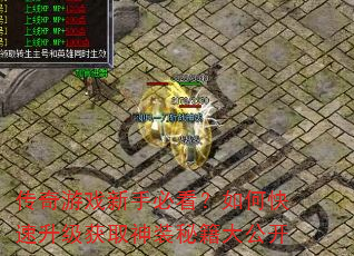 传奇游戏新手必看?如何快速升级获取神装秘籍大公开 传奇游戏新手必看?如何快速升级获取神装秘籍大公开
